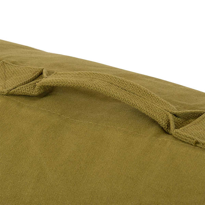 handle on highlander olive heavyweight canvas kit bag 12 inch