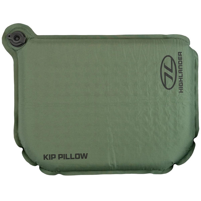 highlander kip self inflating pillow olive green