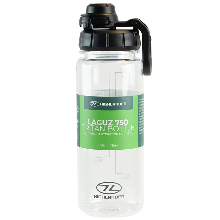 highlander laguz 750ml tritan water bottle charcoal
