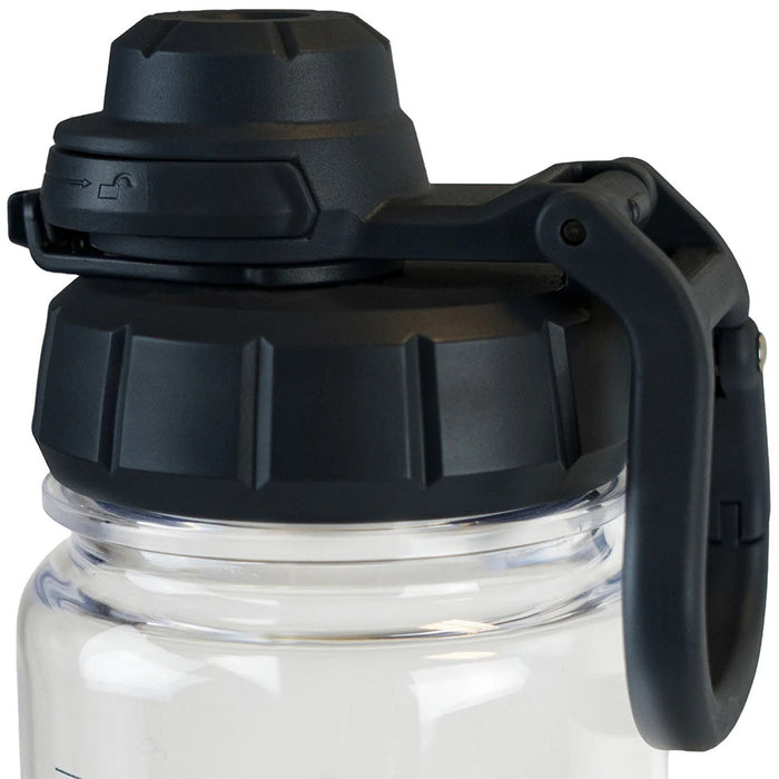 highlander laguz 750ml tritan water bottle charcoal closed lid