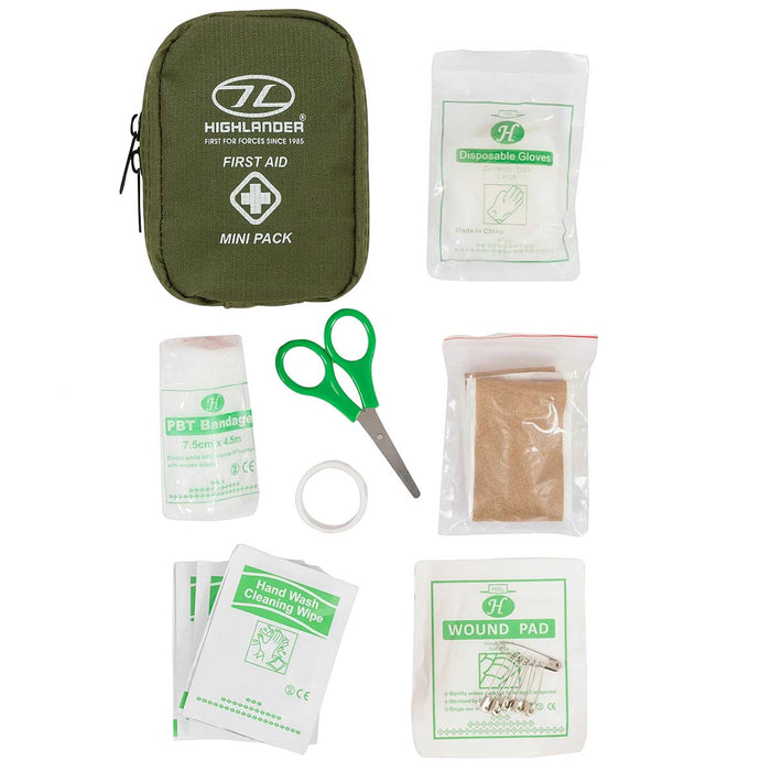 contents of highlander military first aid mini pack