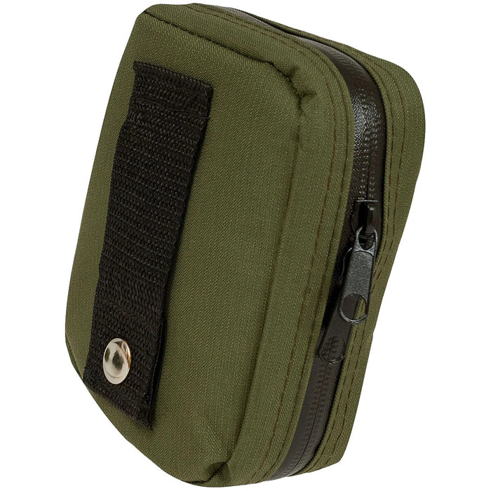 rear belt loop of highlander olive military first aid mini pack