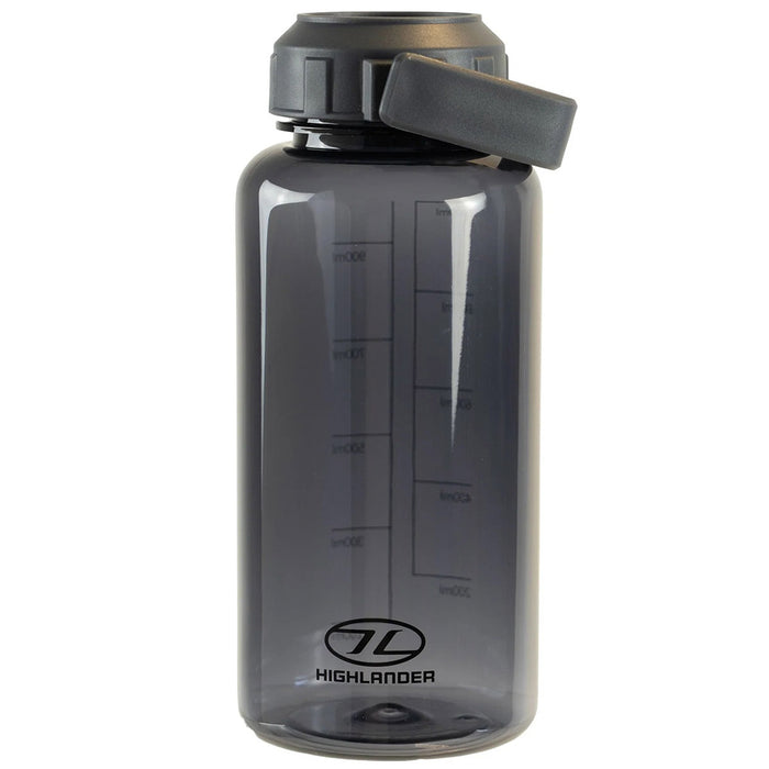 front view highlander njord 1000 tritan bottle black