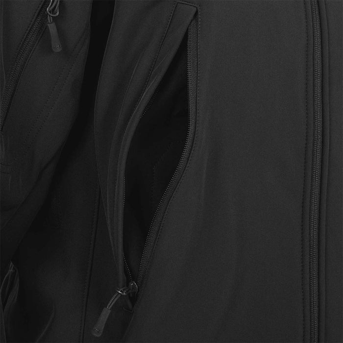 open pocket highlander tactical softshell jacket black