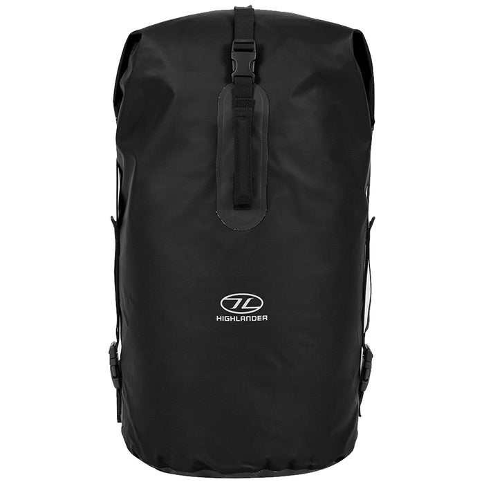 highlander troon tri laminate 35l waterproof duffle bag black