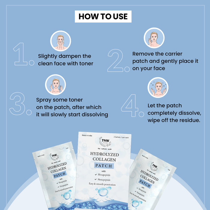 Hydrolyzed Collagen Patch for Firm & Fresh skin | 2 Sachet, 1 Pair Each
