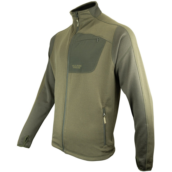 side pockets jack pyke ashcombe technical green fleece jacket