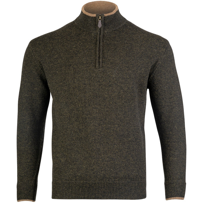 jack pyke ashcombe zipknit pullover dark olive