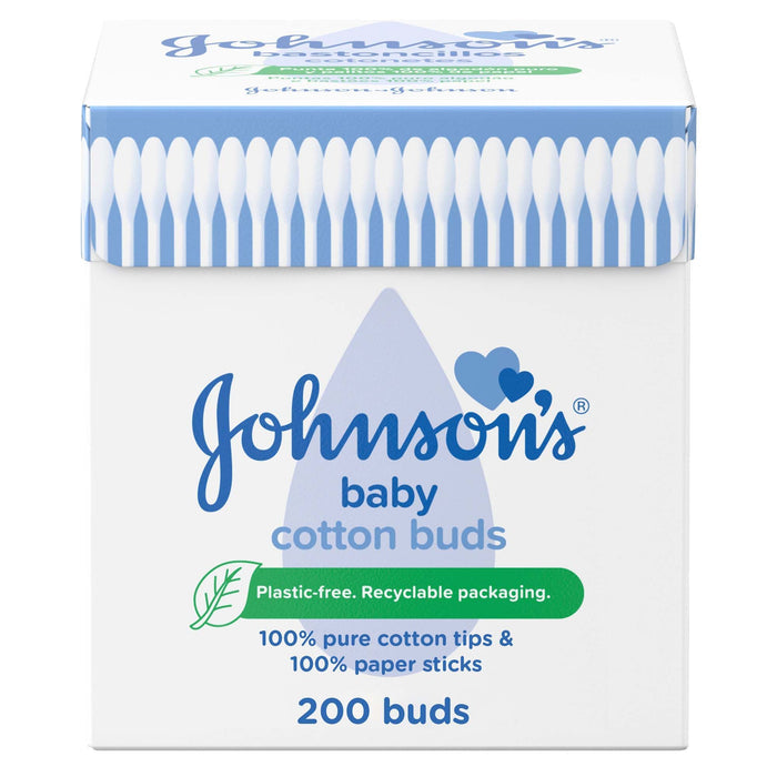 Johnson's Baby Cotton Swabs, 200 Pieces - Makkah Pharmacy
