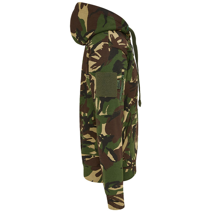 side view of dpm camo kombat spec ops hoodie