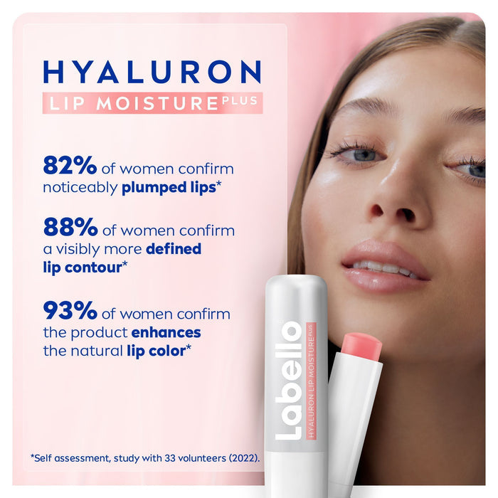Labello Hyaluron Sheer Rose Moisturizing Lip Balm with Menthol, 1 Piece - Makkah Pharmacy