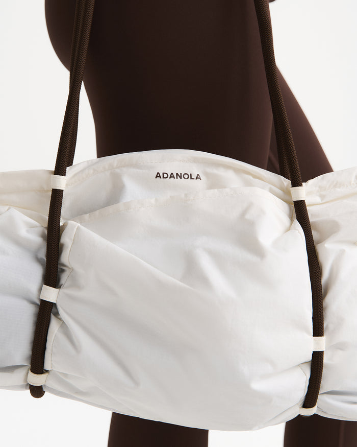 Large Rope Ripstop Bag - Marshmallow White/Coffee Bean