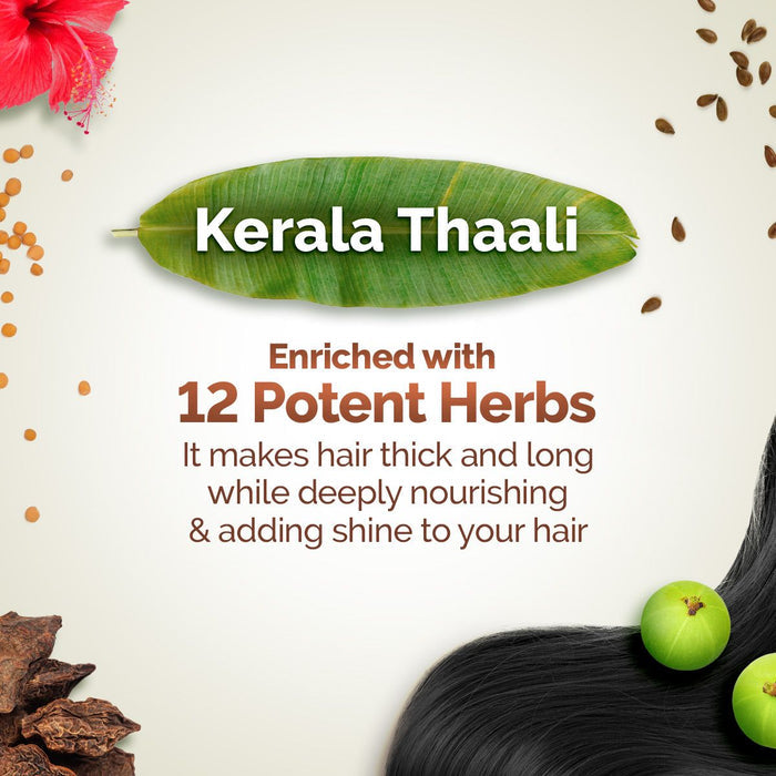Mamaearth Kerala Thaali Hair Oil with Hibiscus, Bhringraj, Methi Dana & Amla for Thick & Long Hair - 150 ml