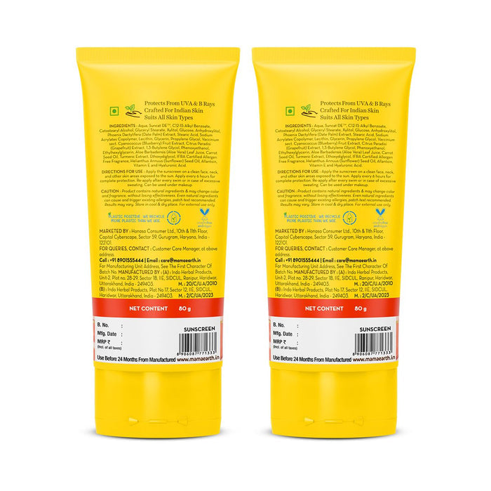 Ultra Light Indian Sunscreen SPF 50 tube side view
