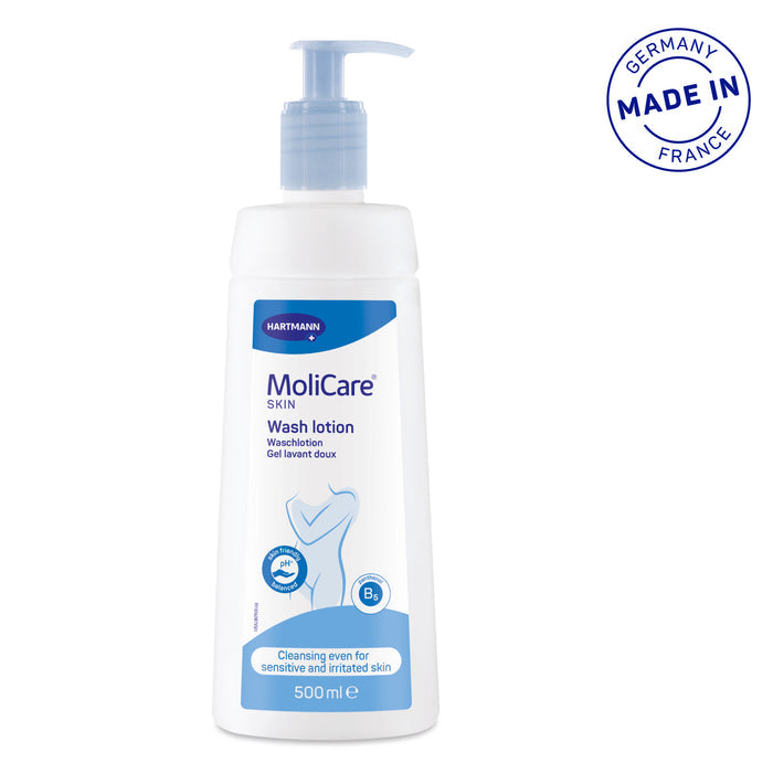 MoliCare Skin Wash Lotion, Senior Care Wash Lotion, gentle cleansing with water of sensitive senior skin, 500ml
