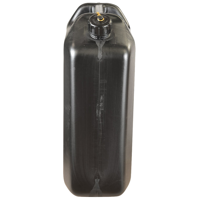 side view of black plastic 20l nato water container