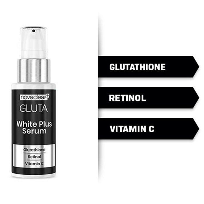 Novaclear Gluta White Plus Serum with Glutathione, Retinol & Vitamin C, 30ml - Makkah Pharmacy
