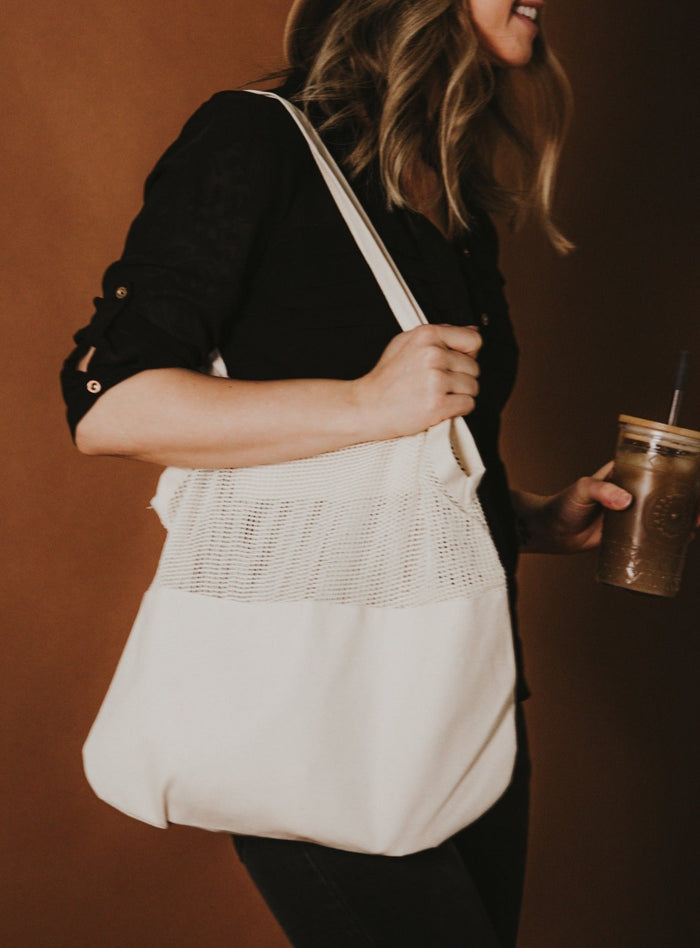 reusable tote bag phone pocket zero waste