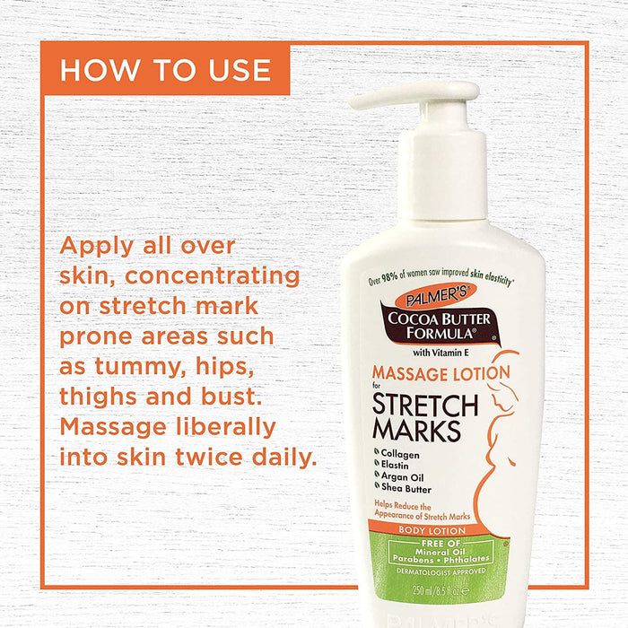 Palmer's Cocoa Butter Formula Massage Lotion with Vitamin E for Stretch Marks, 250ml - Makkah Pharmacy