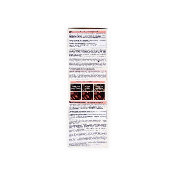 Phyto Paris Permanent Hair Color with Botanical Pigments Golden Copper Blonde 7.43, 1 Pack - Makkah Pharmacy