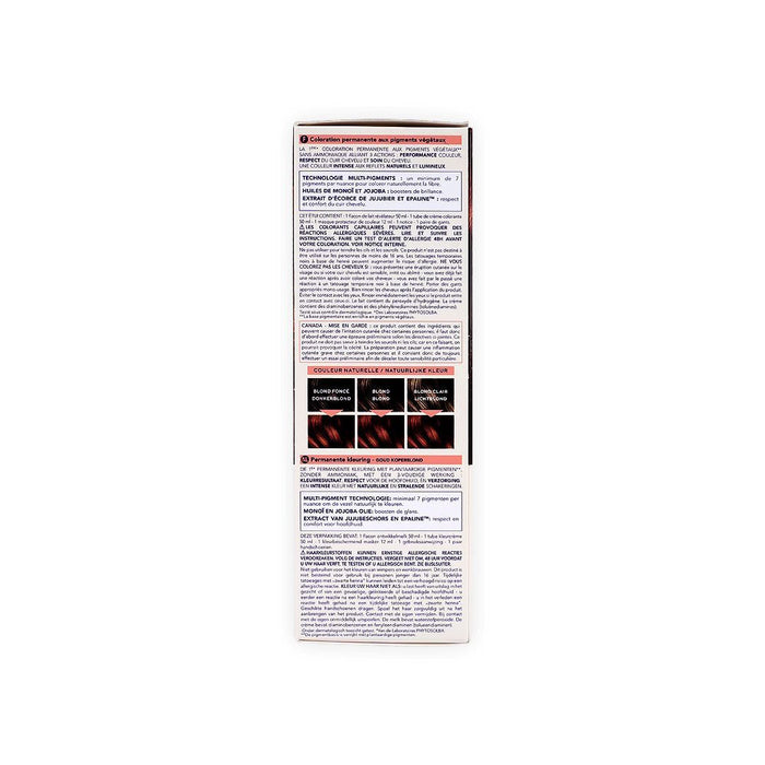 Phyto Paris Permanent Hair Color with Botanical Pigments Golden Copper Blonde 7.43, 1 Pack - Makkah Pharmacy