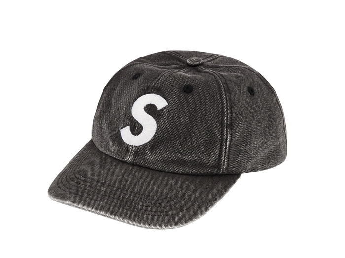 Pigment Coated S Logo 6-Panel Stone Black
