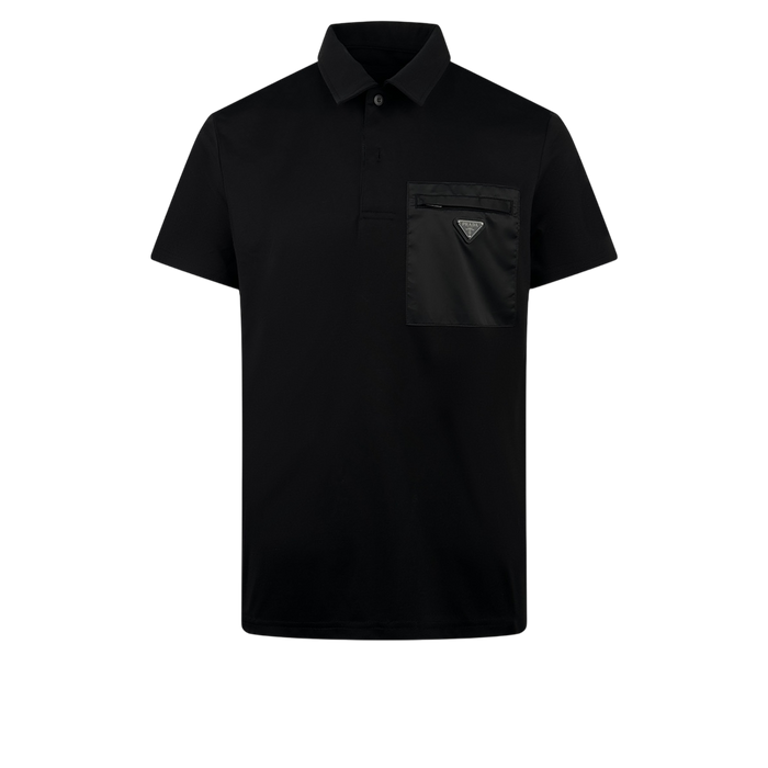 short-sleeved cotton polo shirt