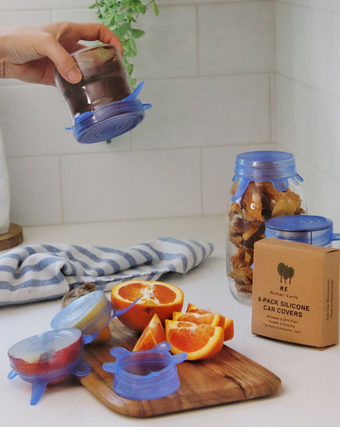 food huggers zero waste store silicone can covers mother earth mason jar cover