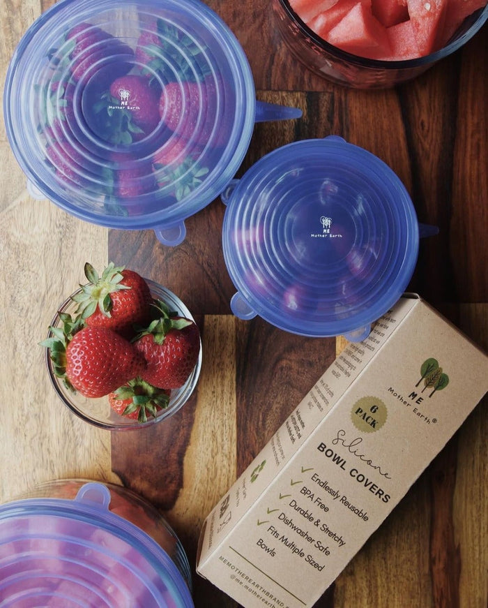 silicone bowl and food covers silicone lids zero waste food storage plastic cling wrap package free shop me mother earth