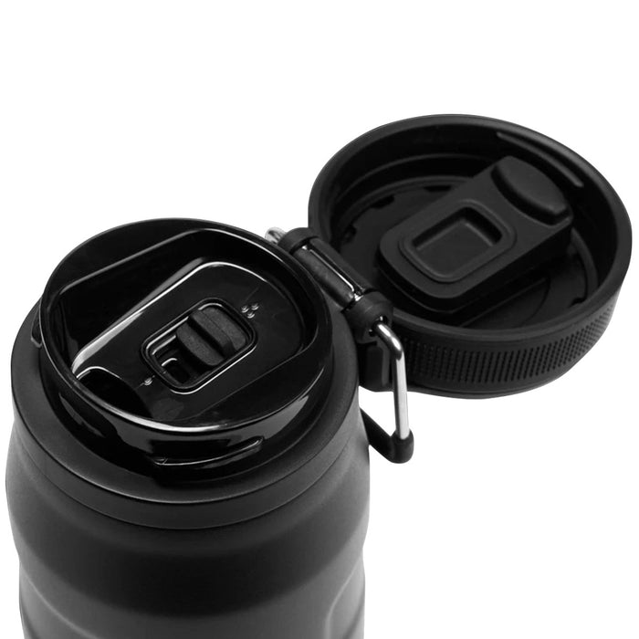 open twist and flip lid of black 2.0 stanley iceflow 700ml bottle
