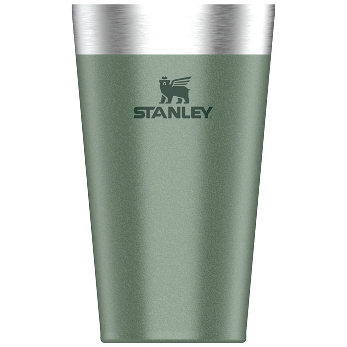 front view of hammertone green 470m stacking tumbler
