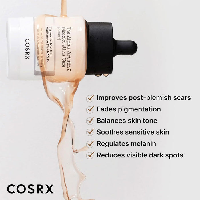 COSRX The Alpha-Arbutin 2 Discoloration Care Serum Nudie Glow Australia