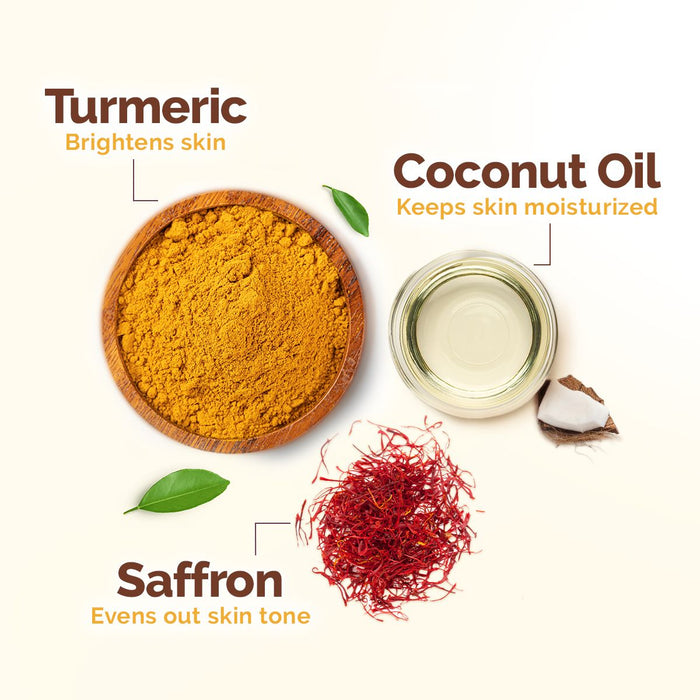 Turmeric coconut oil saffron herbal ingredients