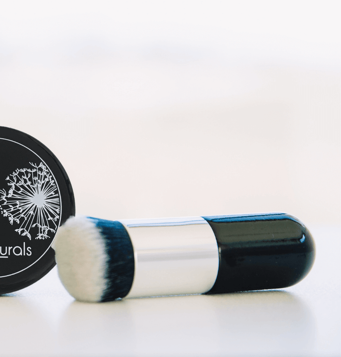MG Naturals clean beauty, nontoxic, cruelty free, vegan multi purpose foundation brush.