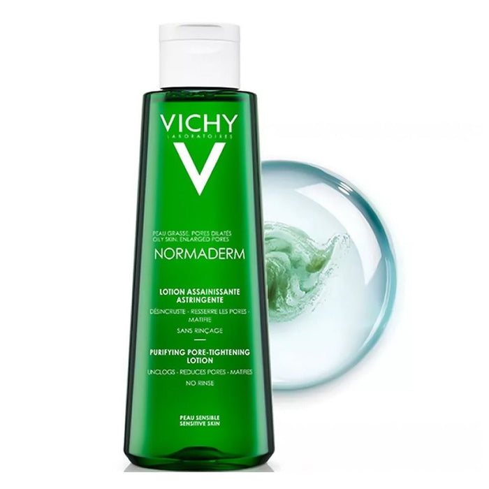 Vichy Normaderm Pore Tightening Toner for Oily/Acne Skin with Salicylic and Glycolic Ccid, 200ml - Makkah Pharmacy