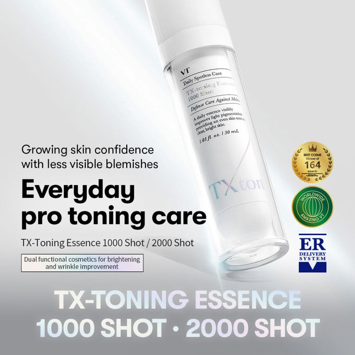 VT Cosmetics TX Toning Essence 1000 Shot 1.01 fl. oz. / 30ml