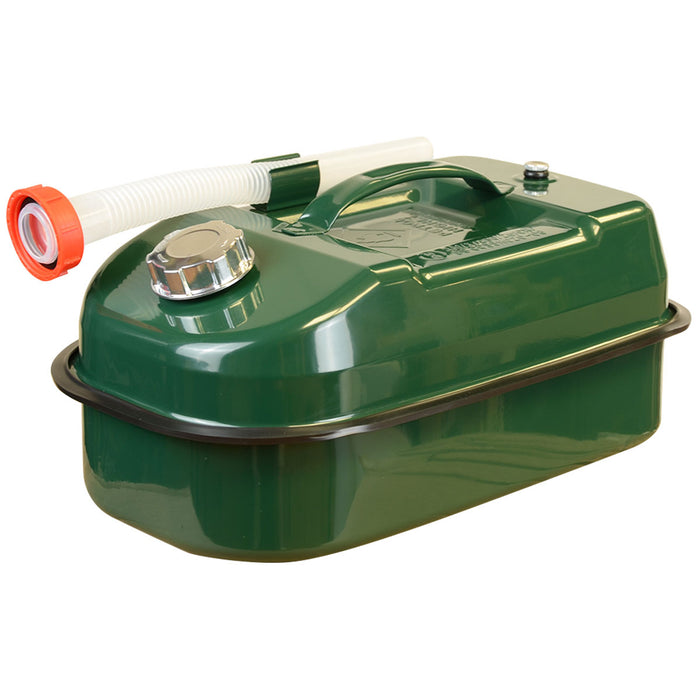 wavian hippo steel fuel can 10l green
