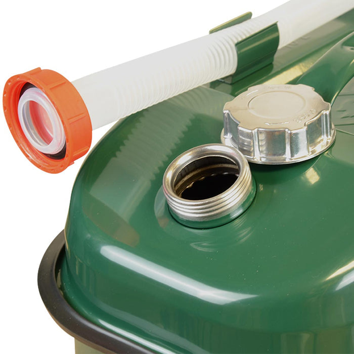 open cap of 10l green wavian hippo steel fuel can
