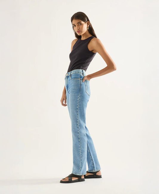 Zoe High Rise Straight Cadence Blue Jean